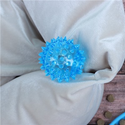 Мяч светящийся мини для кошек, TPR,  3,5 см, голубой