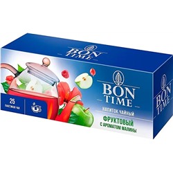 «Bontime», чайный напиток «Фруктовый с ароматом малины», 25 пакетиков, 37 г