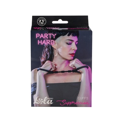 Силиконовые наручники Party Hard Suppression Balck 1167-01lola