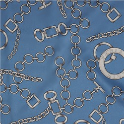 Ткань шелк Армани креп 90 г/м² 97% полиэстер, 3% лайкра шир.148 см арт.T.0565.3 цв.03 голубой рул.25м