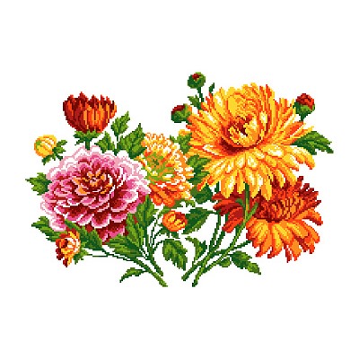 Рисунок на канве МАТРЕНИН ПОСАД арт.37х49 - 1132 Цветочный фейерверк