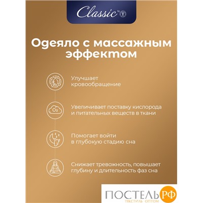 CLASSIC by T АНТИСТРЕСС бел Одеяло 140х200, 1предмет, полиэф.вол./микрофибра