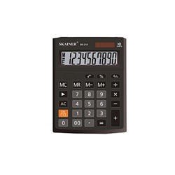 Калькулятор Skainer SK-210 мал. наст. (пл., 10 разрд., 2 пит., чер. 103 x 137 x 31 мм)