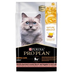 Pro Plan Nature Elements для взрослых кошек, здоровье кожи и шерсти, лосось