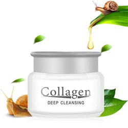 Крем для лица с муцином улитки и коллагеном Collagen Deep Cleansing Snail Whitening 80 g