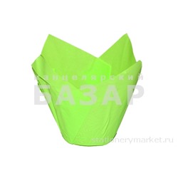 Форма для выпечки "Тюльпан", зеленый, 5 х 8 см 4572049