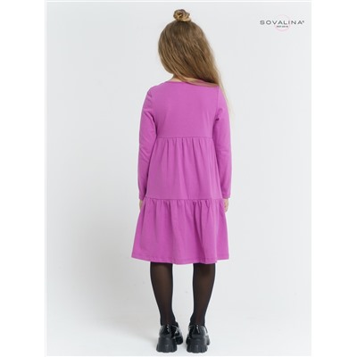 Платье Тиана лиловый 140/фиолетовый/100% хлопок