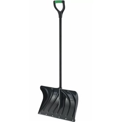 Лопата для уборки снега пластиковая, 500х325х1300 мм, металлопластиковый черенок, Palisad