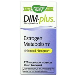 Nature's Way, DIM-plus, метаболизм эстрогенов, 120 вегетарианских капсул