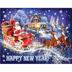Магнит с металлографикой "Новый год и Рождество. Санта Клаус" 7*9см (MgNY2018-011)
