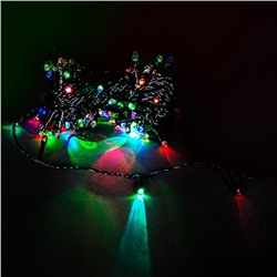 A-019A LED RGB гирлянда светодиодная 5м, зеленый провод