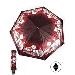 Зонт женский ТриСлона-L 3763F,  R=58см,  суперавт;  7спиц,  3слож,  облегченный,  набивной "ФОТОСАТИН",  Лондон 245687