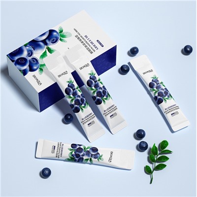 Набор увлажняющих ночных масок-желе с черникой BIOAQUA Blueberry Arbutin Moisturizing Mask, (4мл*20шт)