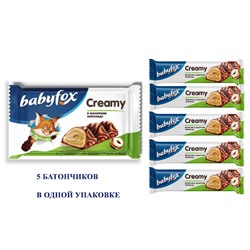 Батончики BabyFox "Creamy" (БебиФокс Креми) в молочном шоколаде 5шт/115г  квк650