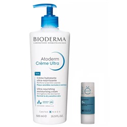 Биодерма Набор: Bioderma крем Atoderm Ultra 500 мл + Etat Pur сыворотка с D-пантенолом 15 мл (Bioderma, Atoderm)