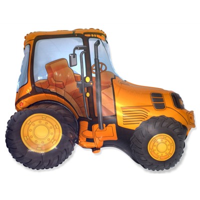 Шар Фигура, Трактор (оранжевый) / Tractor (в упаковке) 37"/94 см