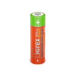 Аккумулятор Ni-MH Mirex HR6 / AA 2000mAh 1,2V 4 шт (4/40/200), ecopack (цена за 1 шт.)