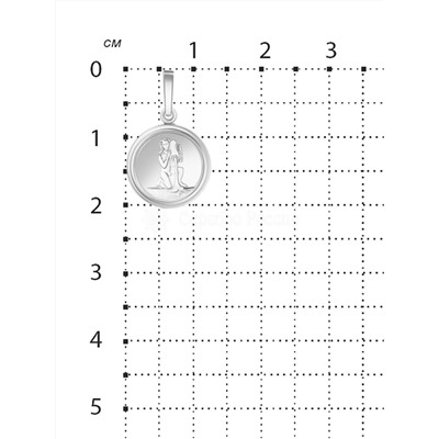 Подвеска из серебра родированная - Водолей 925 пробы п011р