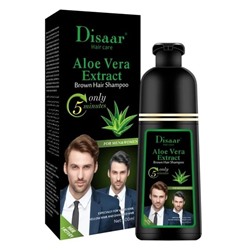 DISAAR  Шампунь Оттеночный ALOE VERA для Мужчин и Женщин КОРИЧНЕВЫЙ (Brown)  400мл  (DS-51943)