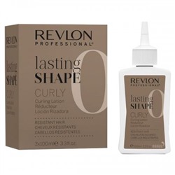 Revlon lasting shape лосьон 0 для химичесой завивки для трудноподдающихся волос 3шт по 100 мл БС