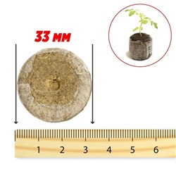 Торфяная таблетка JIFFY d=33 мм, 1 шт