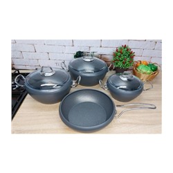 Набор посуды O.M.S. 3058-Gr-Pltn 7 предметов серый