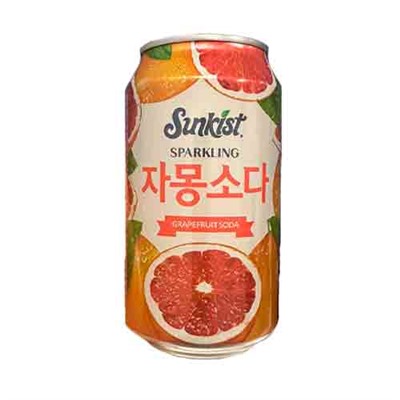 Газированный напиток Sunkist Grapefruit soda 355мл