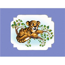 Набор для вышивания бисером с паспарту МАТРЕНИН ПОСАД арт.24х26 - 64/БП Тигра