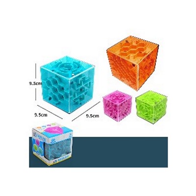Лабиринт в кубе 9.5*9.5*9.5см (Y6457089) в коробке