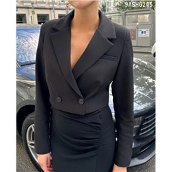 Пиджак укороченный черный ASHG245