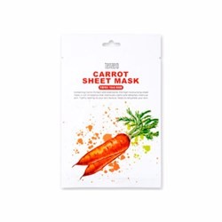 Тканевая маска для лица Tenzero Carrot Sheet Mask  с экстрактом морковки