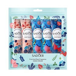 SADOER, Набор кремов для рук Fruit and Plant Fragrance, (30гр*5)