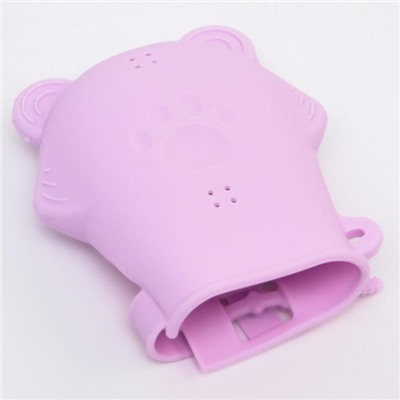 Прорезыватель рукавичка «Мишка», силиконовый, цвет фиолетовый