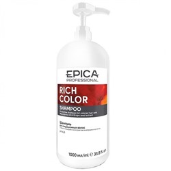 EPICA Rich Color / Шампунь для окрашенных волос с маслом макадамии и экстрактом виноградной косточки, 1000 мл