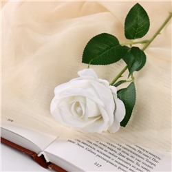 Цветы искусственные "Роза обаяние" 6х46 см, белый