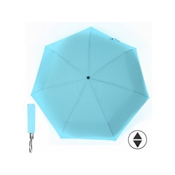 Зонт женский ТриСлона-L 3765D,  R=58см,  суперавт;  7спиц,  3слож,  полиэстер,  без рис,  бирюзовый 157330