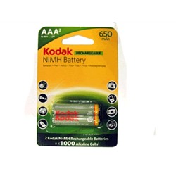 Аккумулятор Kodak  HR03-2BL 650mAh (K3AHR-2) Б0009359 (цена за 1 шт.)