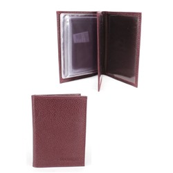 Обложка для авто+паспорт Croco-ВП-103 натуральная кожа бордовый флотер (120)  243980