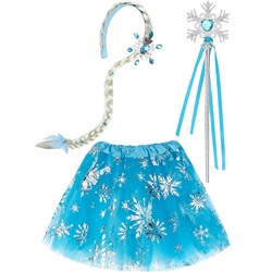Костюм "Новогодняя принцесса": юбка, палочка, ободок (КРК-7294) голубой