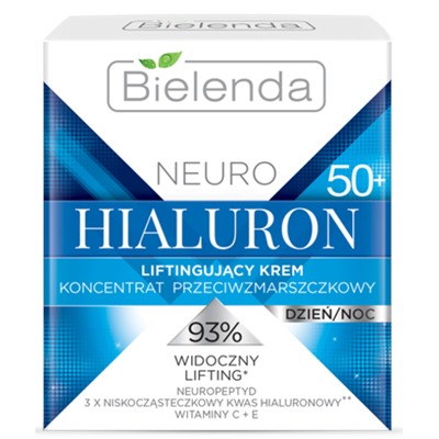 BIELENDA NEURO HIALURON Подтягивающий крем - концентрат 50+ дневной/ночной 50мл