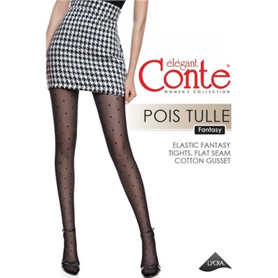 Колготки  Conte Elegant артикул Fantasy_Pois-Tulle Nero