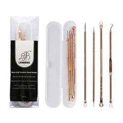 Набор инструментов для очищения кожи Lanbena Rose Gold Double Head Needle