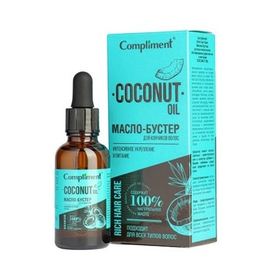 Compliment Масло-бустер для кончиков волос Rich Hair Care Интенсивное укрепление и питание Coconut OIL 27 мл