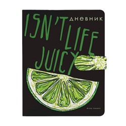 Дневник 1-11 класс ЛАЙТ "JUICY LIFE.Лайм" с магнитным хлястиком,  искусственная кожа 10-158/41 Альт