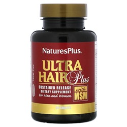 NaturesPlus, Ultra Hair Plus Формула для Волос с MSM, для Мужчин и Женщин 60 таблеток