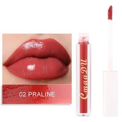 Яркий кремовый блеск для губ с оливковым маслом CmaaDu olive fruit oil lipstick 02 Praline