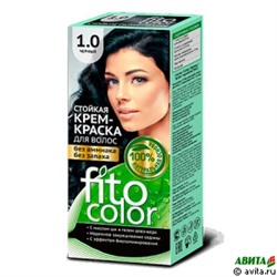 Стойкая крем-краска для волос Fitocolor 115 мл, тон 1.0 черный