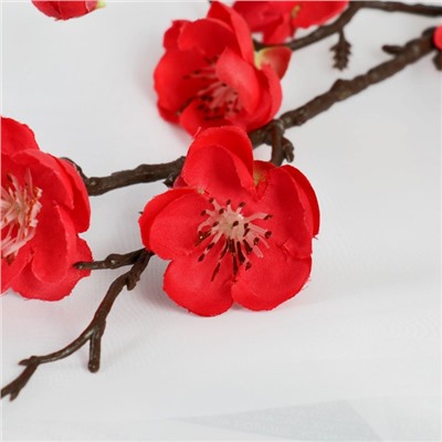 Цветы искусственные "Веточка сакуры" 2,5х42 см, красный