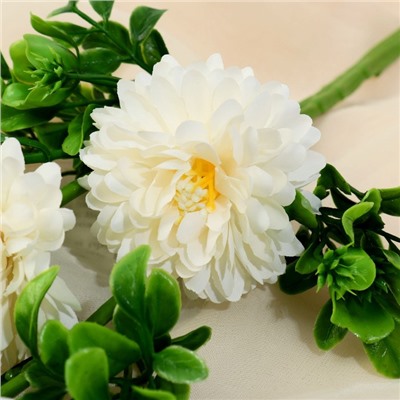 Цветы искусственные "Пион грин хало" d-6 см 36 см, белый
