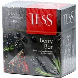 TESS. Pyramids Collection. BERRY BAR (черный) карт.пачка, 20 пирамидки